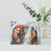 Giant Bodo Seeks Princess Hand – Rosstrappe Waterc Postkarte (Stehend Vorderseite)