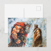 Giant Bodo Seeks Princess Hand – Rosstrappe Waterc Postkarte (Vorne/Hinten)