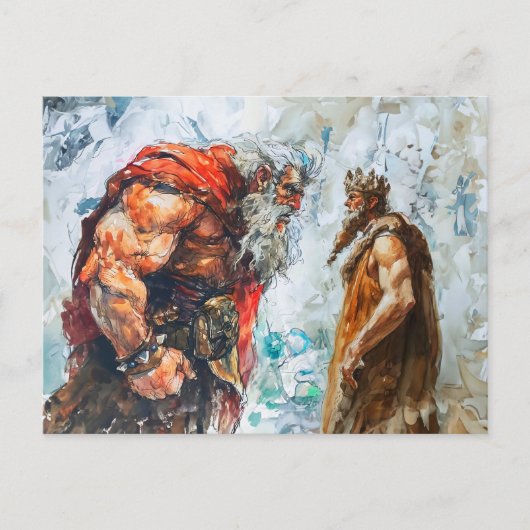 Giant Bodo Seeks Princess Hand – Rosstrappe Waterc Postkarte (Vorderseite)