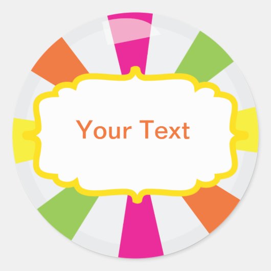 Giant Candy Party Buffet Runder Aufkleber (Vorderseite)