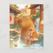 Giant Capybara - Hot Spring Illustration Postkarte (Vorderseite)