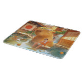 Giant Capybara - Hot Spring Illustration Schneidebrett (Ecke)