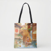 Giant Capybara - Hot Spring Illustration Tasche (Vorderseite)