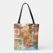 Giant Capybara - Hot Spring Illustration Tasche (Rückseite)