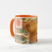 Giant Capybara - Hot Spring Illustration Tasse (Vorderseite Links)