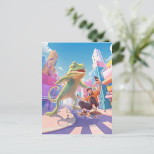 Giant Chameleon - City Illustration Postkarte