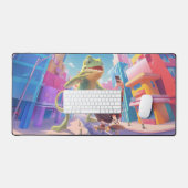 Giant Chameleon - City Illustration Schreibtischunterlage (Tastatur & Maus)