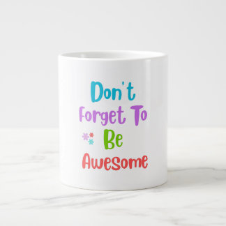 Giant coffee mug with colorful quote Jumbo-Tasse