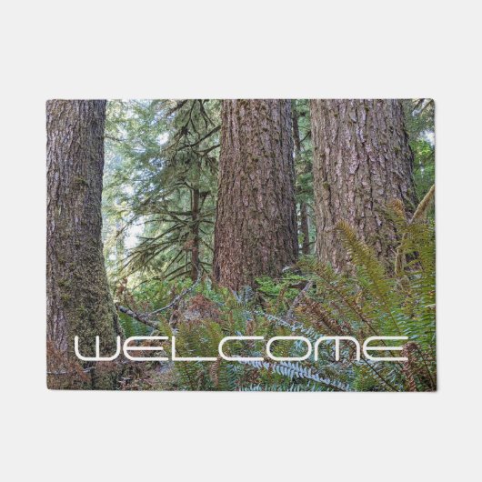 Giant Conifer Forest Willkommen Fußmatte (Vorderseite)