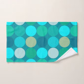 Giant Dots aus dem Mittelalter, Türkis, Aqua & Bei Badhandtuch Set (Handtuch)