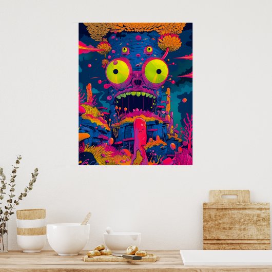 Giant Eyeball Tree Monster Poster (Küche)