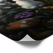 Giant Fantasy Egg in Forest Mushrooms Poster (Ecke)