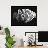 Giant Frilled Clam Seashell Tridacna squamosa Poster (Heimbüro)