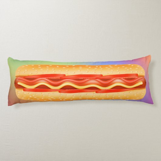 Giant Funny Hot Dog Kissen (Rückseite)
