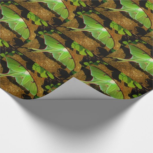 Giant Green Luna moth Geschenkpapier (Ecke)