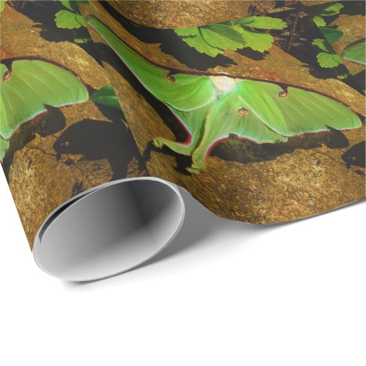 Giant Green Luna moth Geschenkpapier (Rolleneckpunkt)