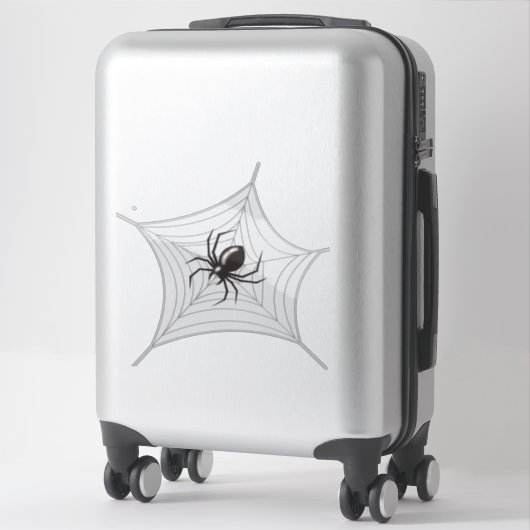 Giant Halloween Spider im Netz Aufkleber (Koffer)