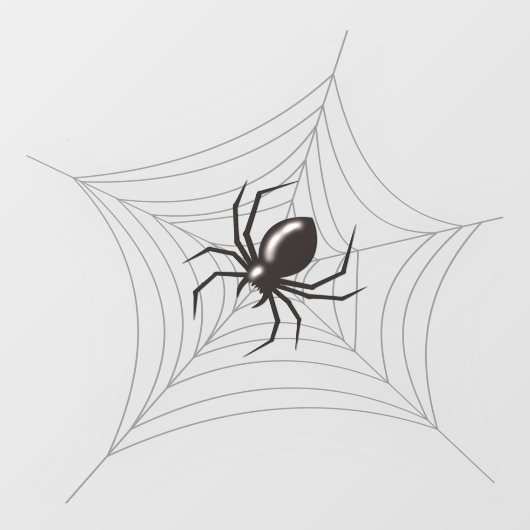 Giant Halloween Spider im Netz Fensteraufkleber (Blatt)