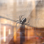 Giant Halloween Spider im Netz Fensteraufkleber (Blatt 2)
