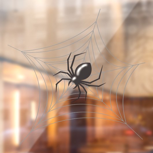 Giant Halloween Spider im Netz Fensteraufkleber (Blatt 2)