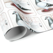 Giant Homer Pigeon 1973 Geschenkpapier (Rolleneckpunkt)