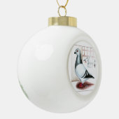 Giant Homer Pigeon 1973 Keramik Kugel-Ornament (Links)
