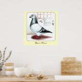 Giant Homer Pigeon 1973 Poster (Küche)
