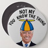 GIANT JOE BIDEN NICHT MEIN PRÄSIDENT THETTON BUTTON (Vorne & Hinten)