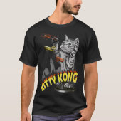 Giant Kitty Attack Funny Cat Parody Design T-Shirt (Vorderseite)