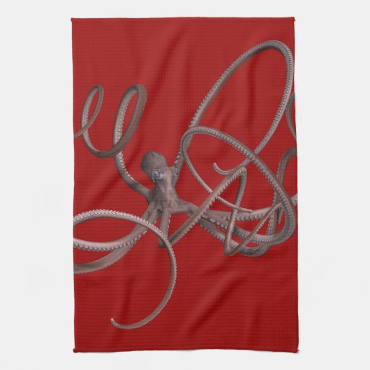 Giant Kraken Geschirrtuch (Vertikal)