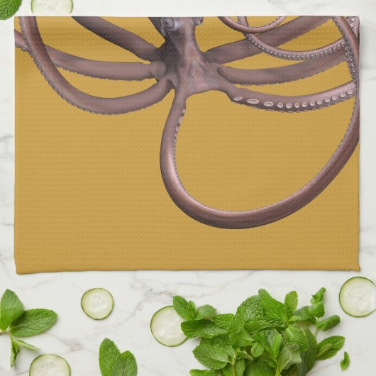 Giant Kraken Geschirrtuch (Gefaltet)