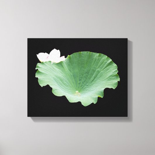 Giant Lotus Leaf mit Bloom Leinwanddruck (Vorderseite)