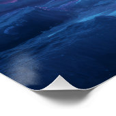Giant Luminous Jellyfish Over Dream Ocean Poster (Ecke)