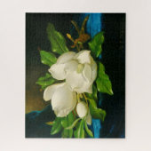 Giant Magnolias auf einem blauen Samttuch (Heade) Puzzle (Vertikal)