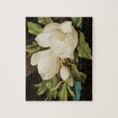 Giant Magnolias auf einem blauen Samttuch von MJ H Puzzle (Vertikal)