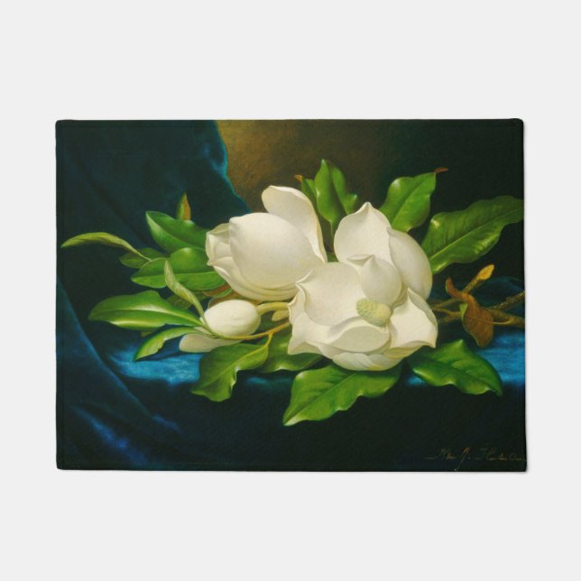 Giant Magnolias Martin Johnson Heade Fine Art Fußmatte (Vorderseite)