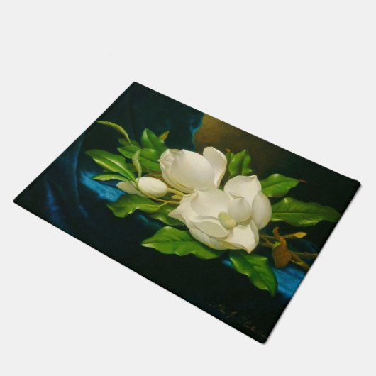 Giant Magnolias Martin Johnson Heade Fine Art Fußmatte (Schrägansicht)