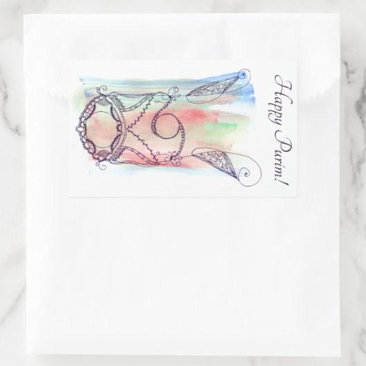 Giant Megillah Scroll Purim Rechteckiger Aufkleber (Tasche)