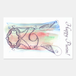 Giant Megillah Scroll Purim Rechteckiger Aufkleber