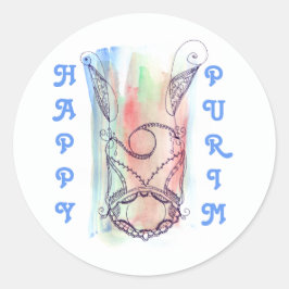 Giant Megillah Scroll Purim Runder Aufkleber