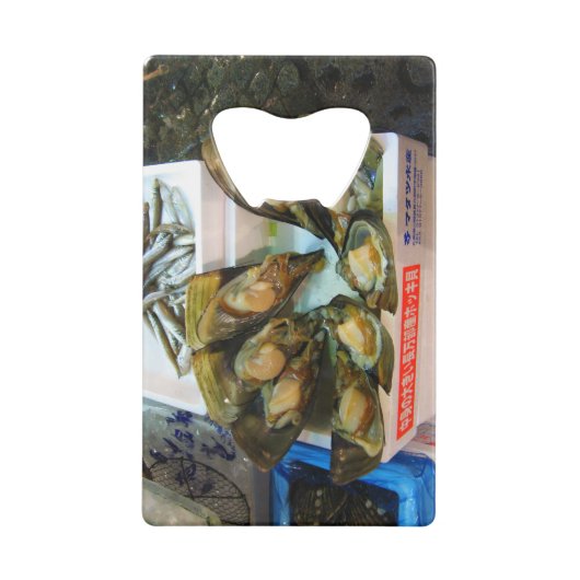 Giant Mussels Tsukiji Fish Market, Tokio, Japan Geldbeutel Flaschenöffner (Rückseite)