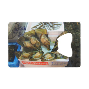Giant Mussels Tsukiji Fish Market, Tokio, Japan Geldbeutel Flaschenöffner