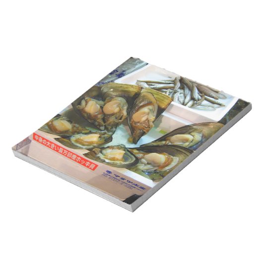 Giant Mussels Tsukiji Fish Market, Tokio, Japan Notizblock (Rotiert)