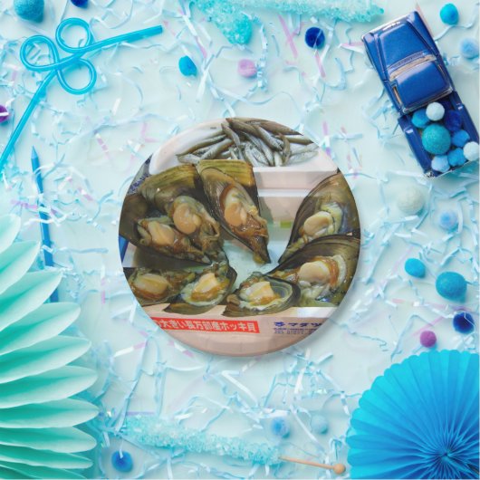 Giant Mussels Tsukiji Fish Market, Tokio, Japan Pappteller (Party)