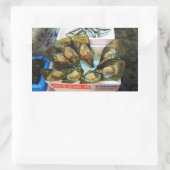 Giant Mussels Tsukiji Fish Market, Tokio, Japan Rechteckiger Aufkleber (Tasche)