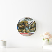 Giant Mussels Tsukiji Fish Market, Tokio, Japan Runde Wanduhr (Zuhause)