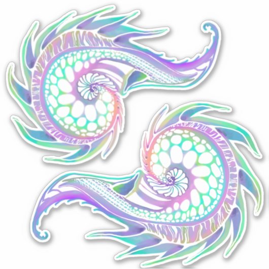 GIANT Neon Seashells Aufkleber (Vorderseite)