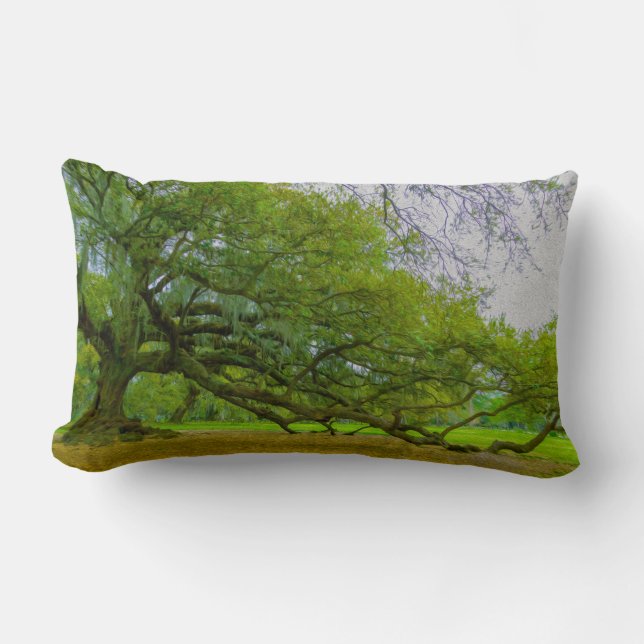 Giant Oak Tree Art Pillow Lendenkissen (Vorderseite)