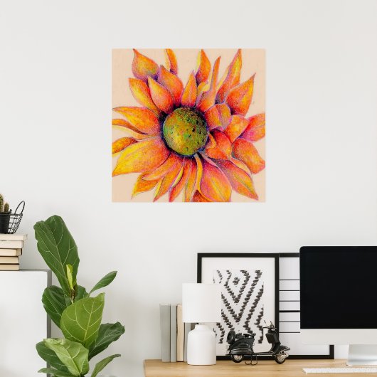 Giant Orange Mum Poster (Heimbüro)