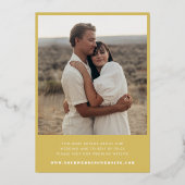 Giant Oversified Text Stylish Monogram Wedding Rea Folieneinladung (Rückseite)